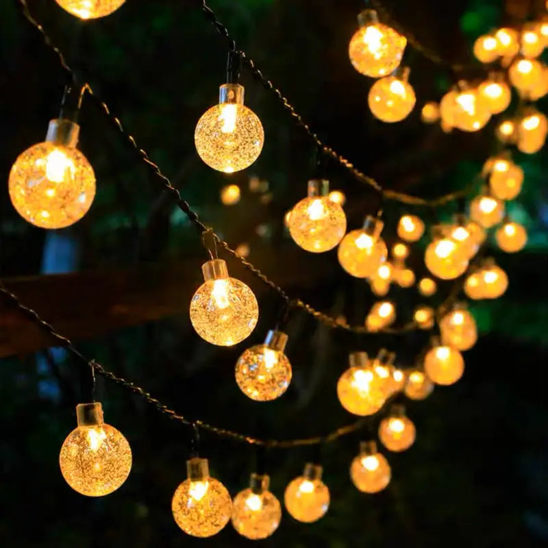 Crystal Globe Solar Powered Garden Lights LED