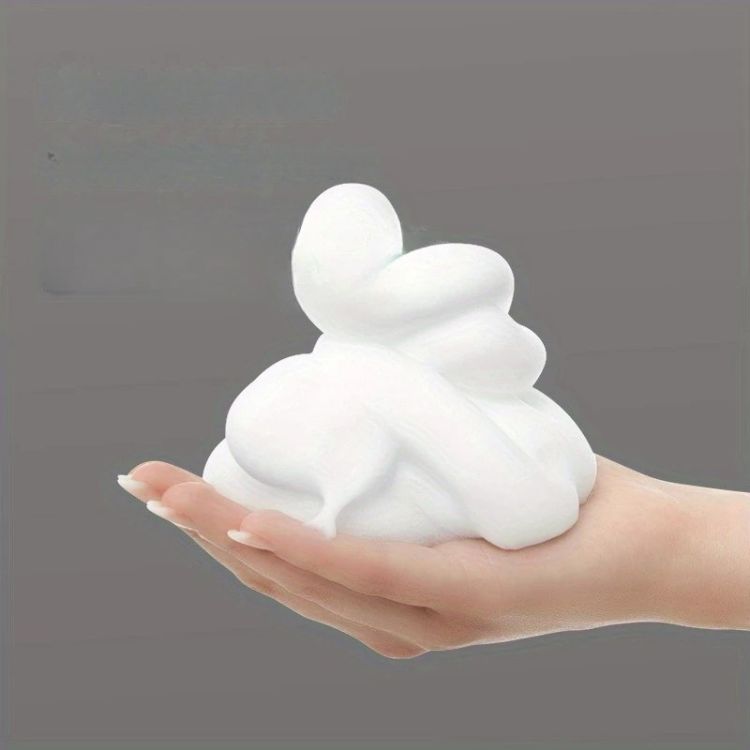 Foam soap from a sensor dispenser.