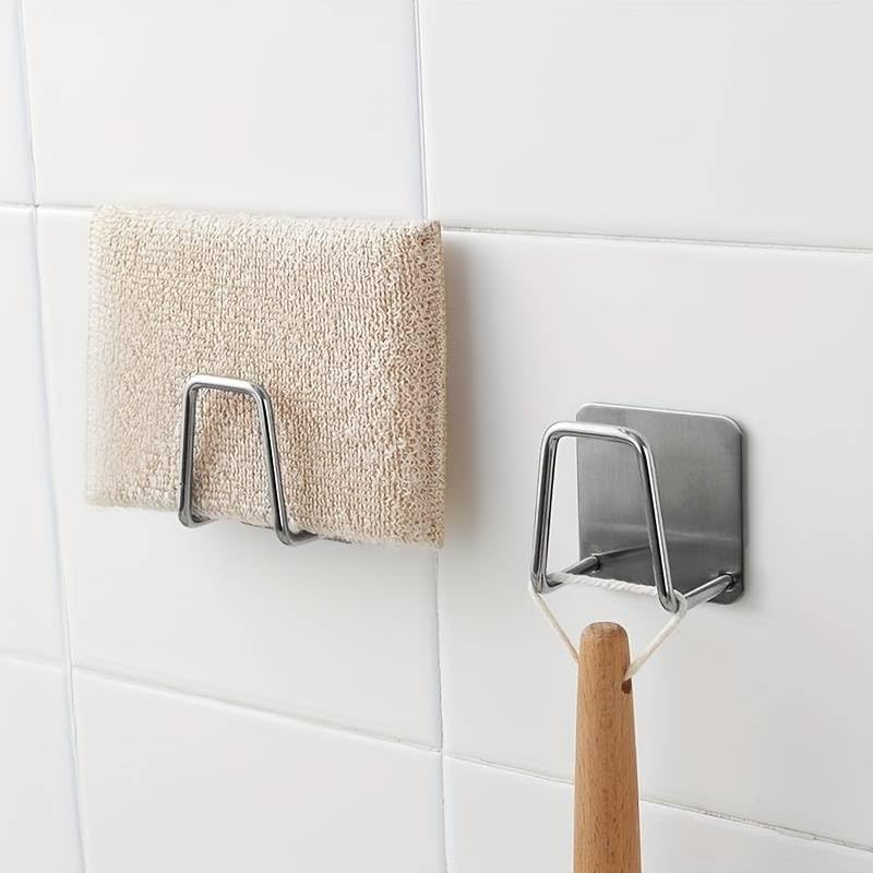 Set of Three Adhesive Sponge Holder Wall Hooks