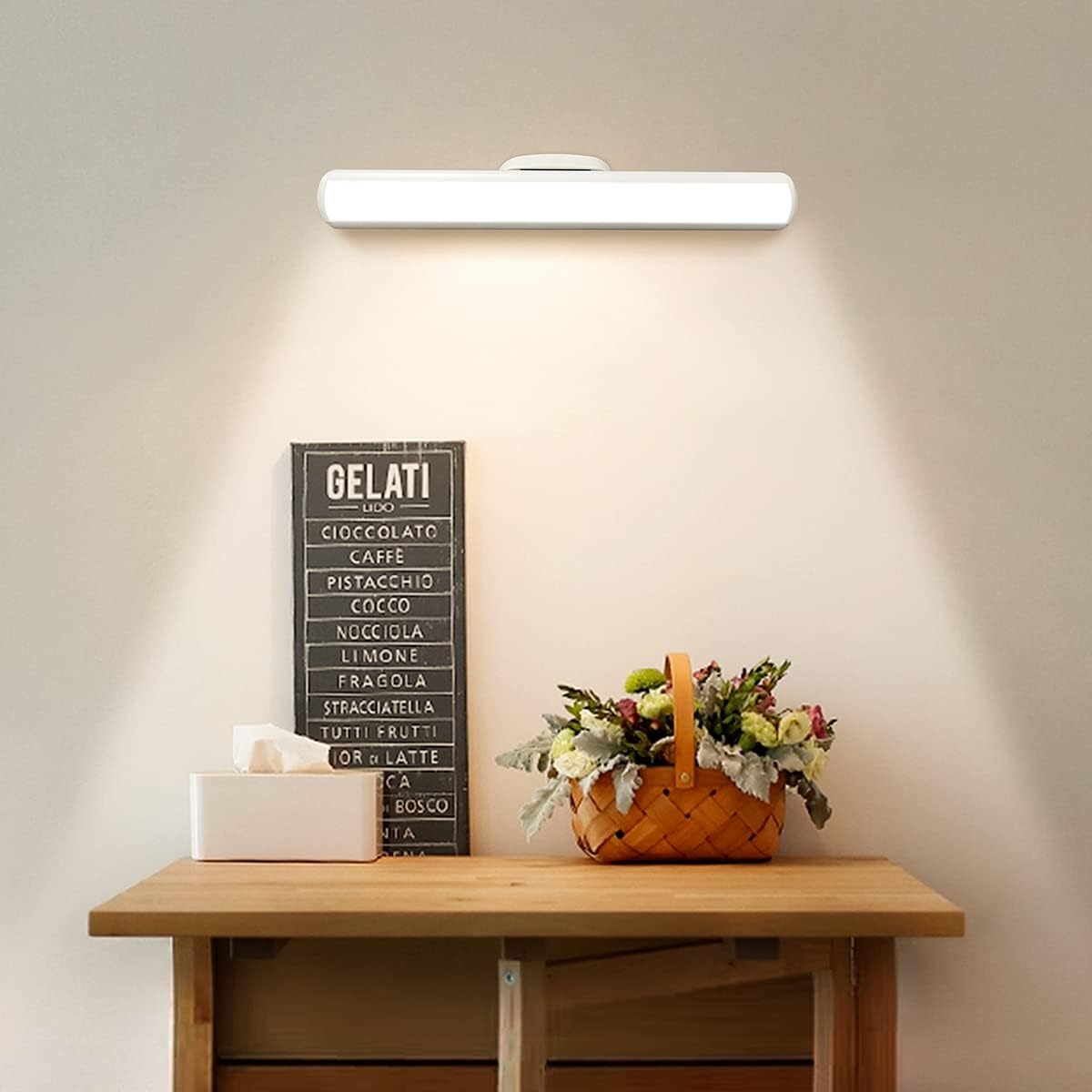 Magnetic Hanging LED Light Bar Rechargeable with Wireless Remote