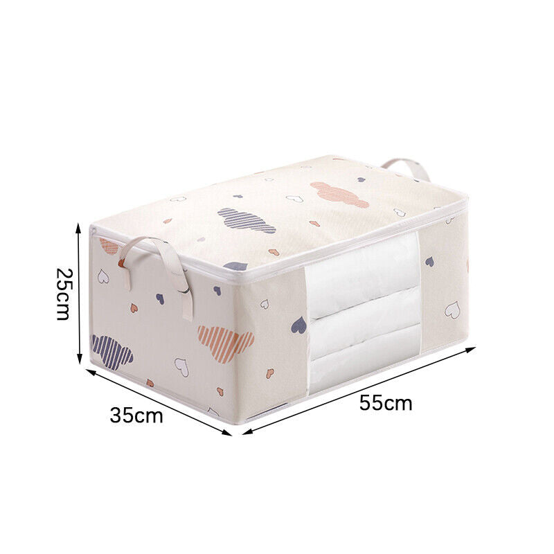 Storage Bag with Cloud Print Cream or Navy