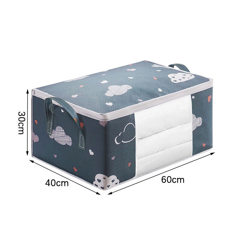 Storage Bag with Cloud Print Cream or Navy