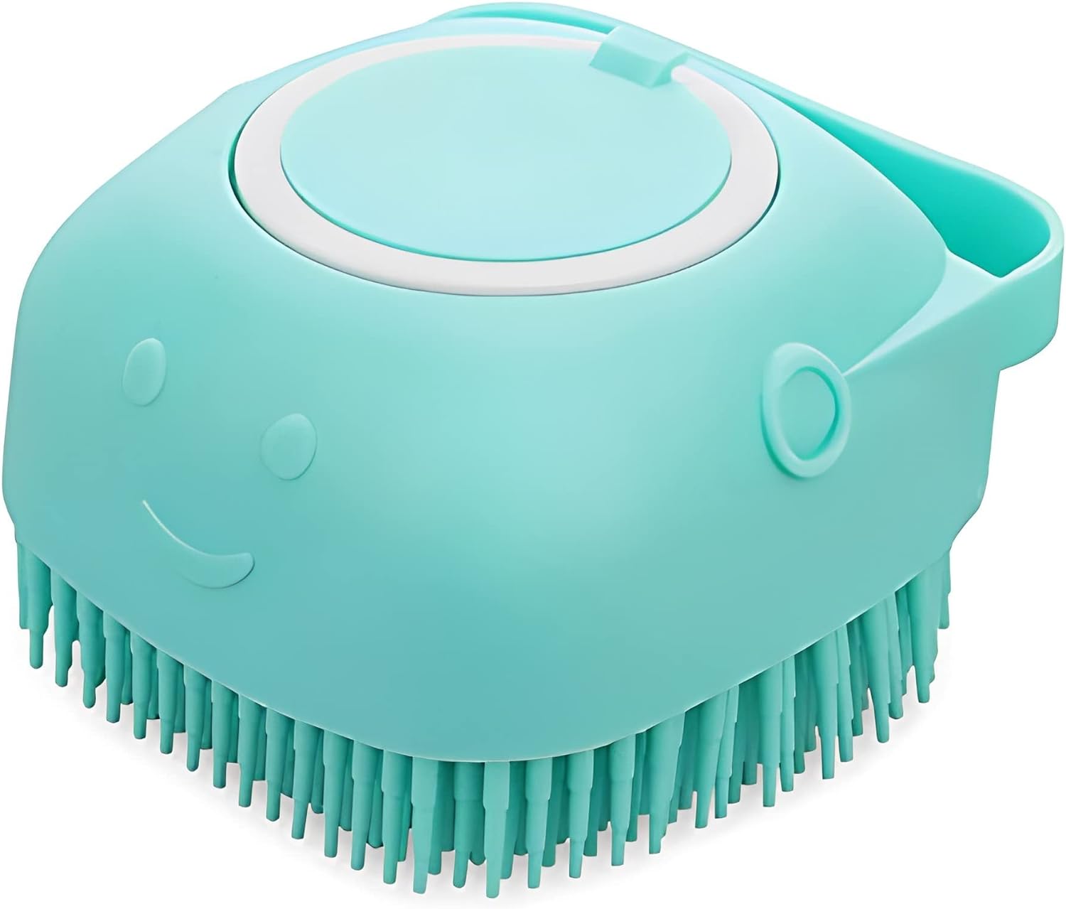 Silicone Massaging Pet Bath Brush with Shampoo dispenser for Dogs Cats