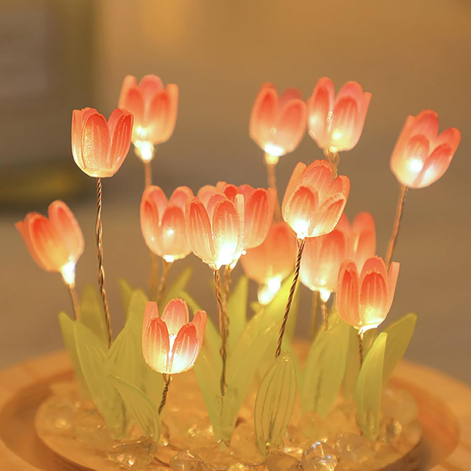 Eternal Tulips in Dome Light Ornament