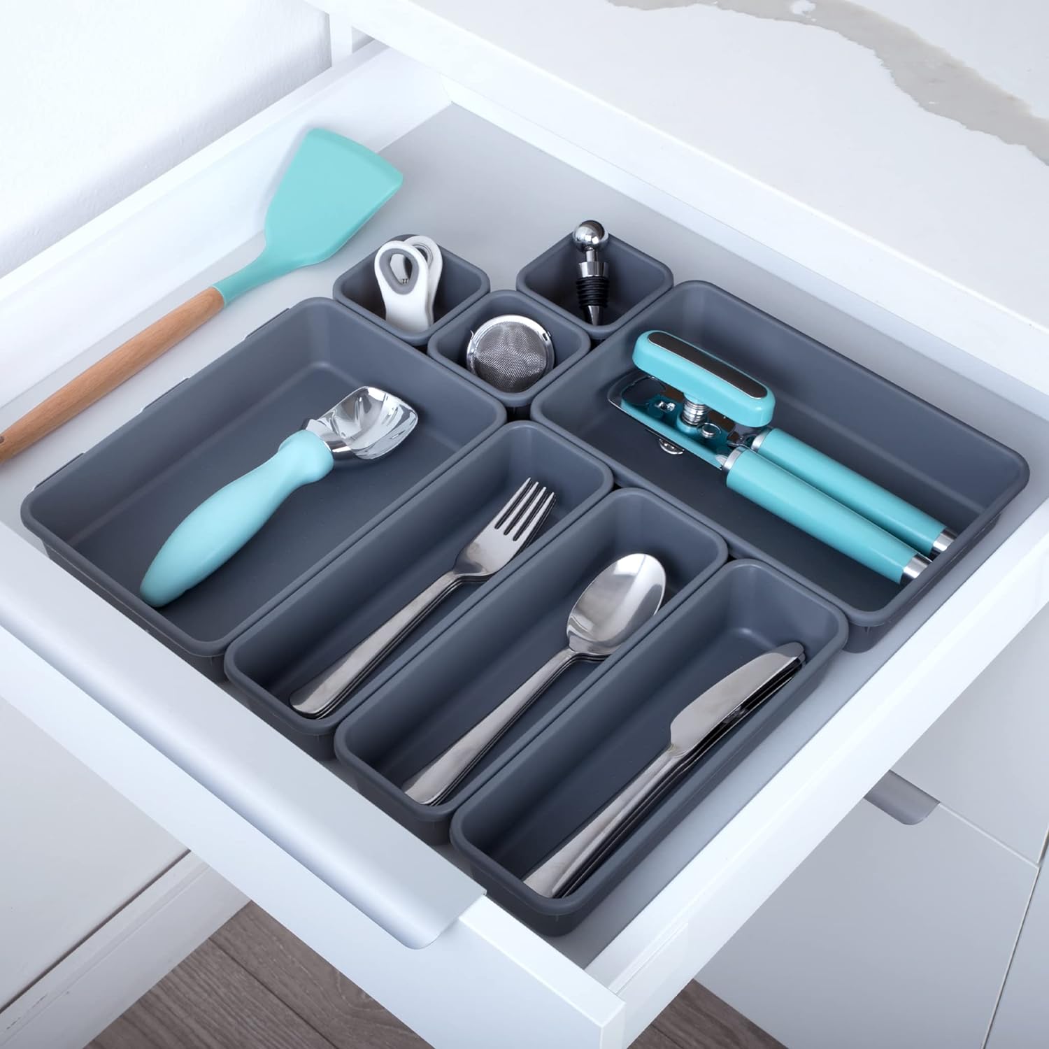 8 Piece Interlocking Drawer Organiser Trays