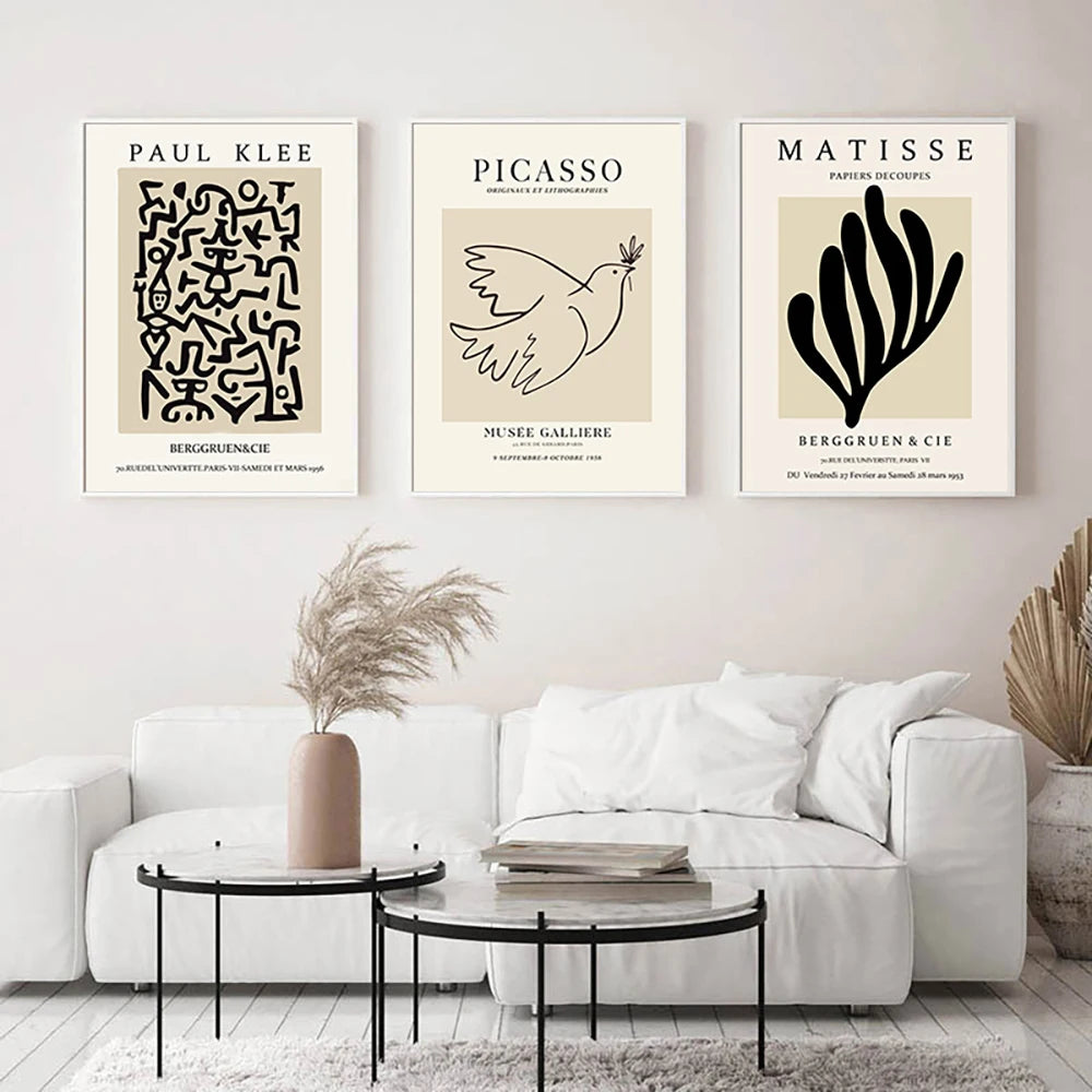 Frameless Art Triptych Posters