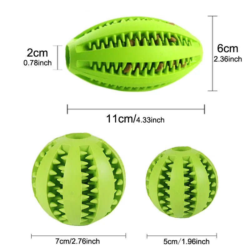 Extra-tough Tooth Cleaning Treat Ball Chew Toy for Dogs