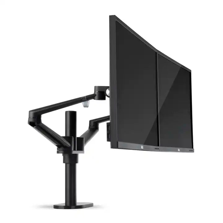 Dual Monitor Arm Desk Mount Bracket Black