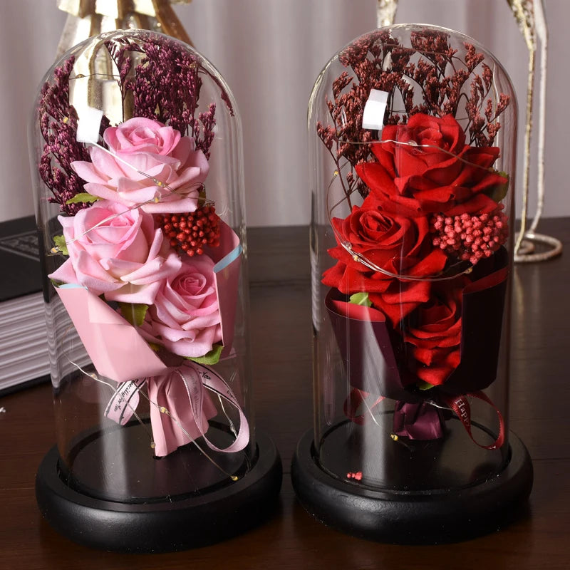 Eternal Rose Bouquet in Dome