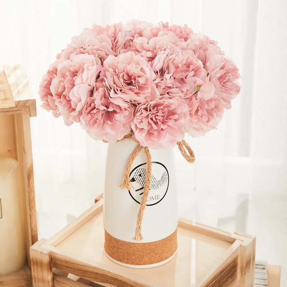 Artificial Peony 5 Heads Bouquet