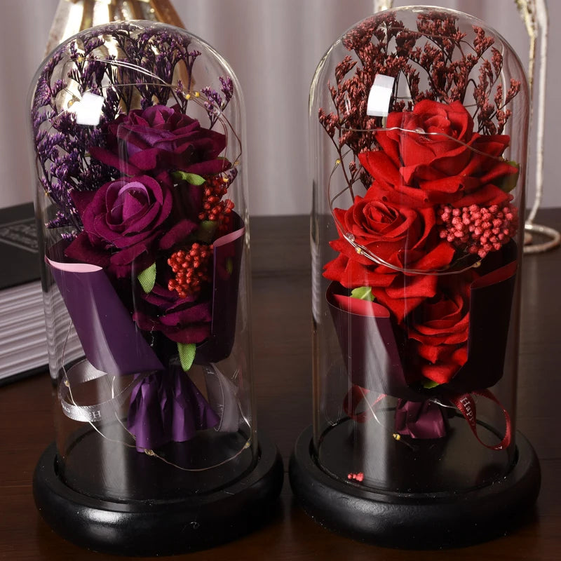 Eternal Rose Bouquet in Dome