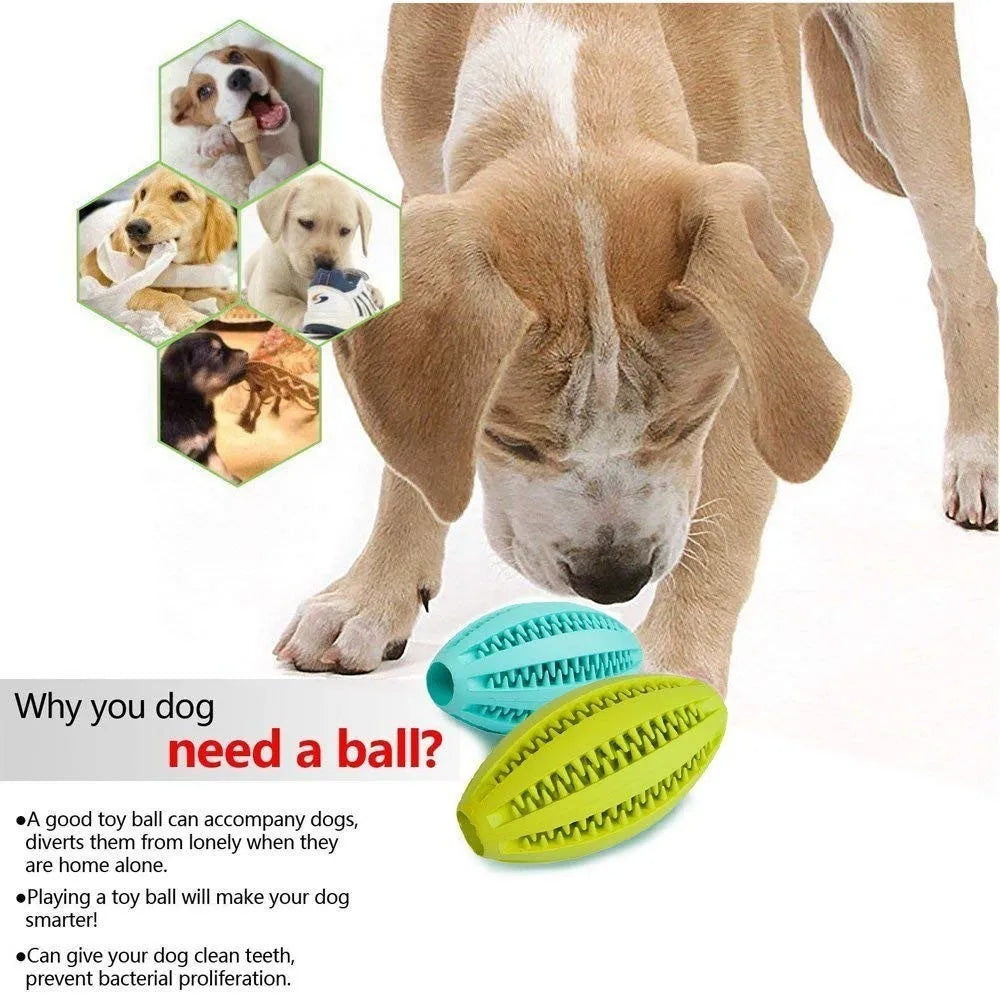 Extra-tough Tooth Cleaning Treat Ball Chew Toy for Dogs