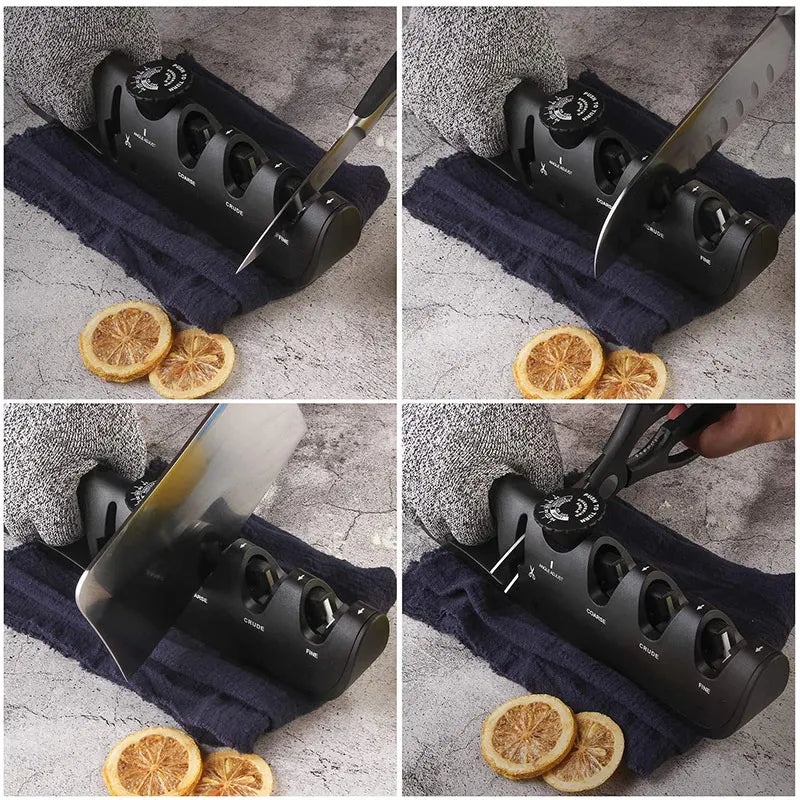 Four Stage 4 in 1 Knife and Scissor Sharpener
