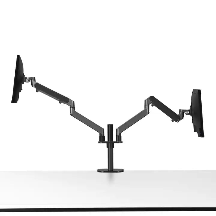 Dual Monitor Arm Desk Mount Bracket Black