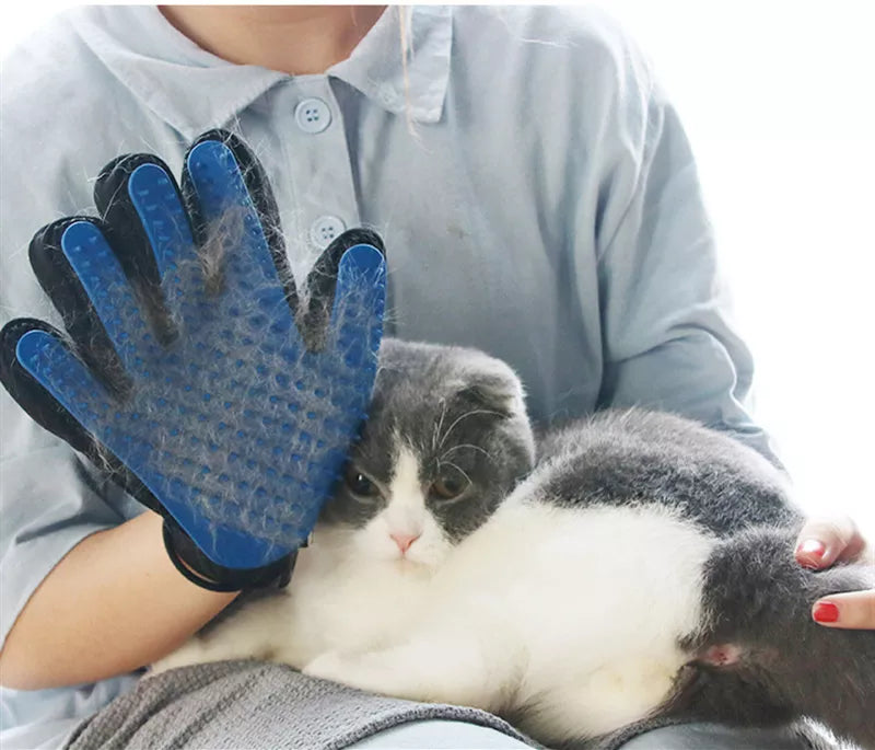 Silicone De-Shedding Pet Grooming Glove For Dogs Cats