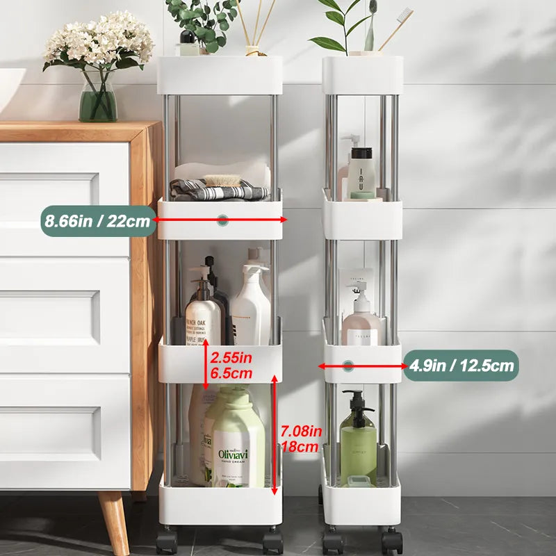 Narrow Storage Trolley Rolling Cart