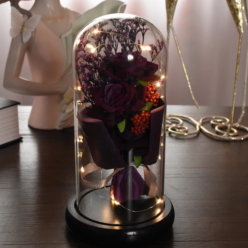 Eternal Rose Bouquet in Dome