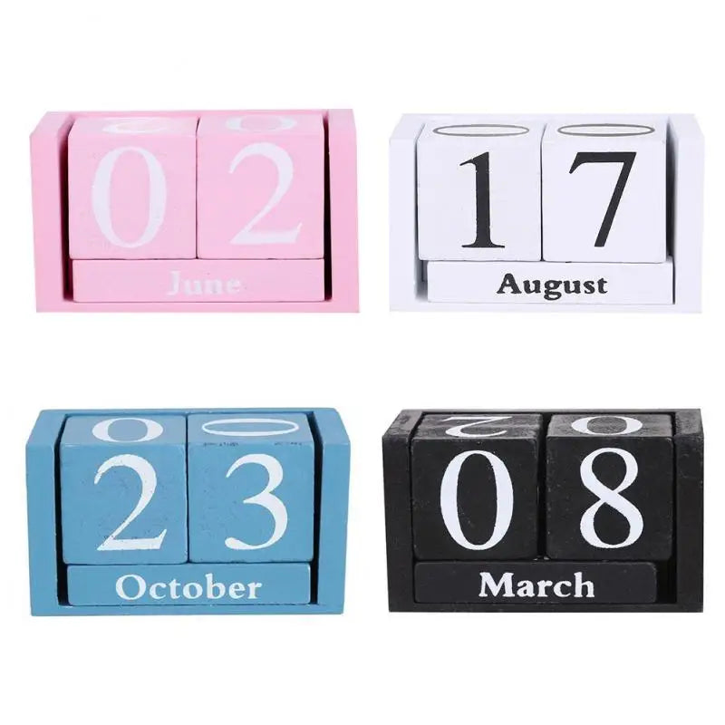 Wooden Block Perpetual Calendar
