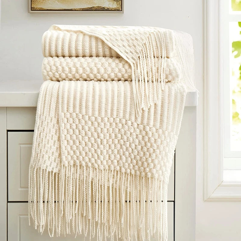Boho Knitted Blanket