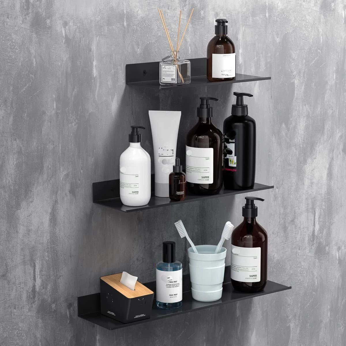 Floating Shelf For Bathroom Bedroom Kitchen No Drilling Aluminium