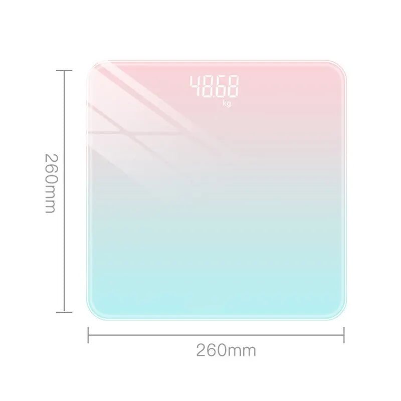 LED Display Bathroom Scales Gradient Colour