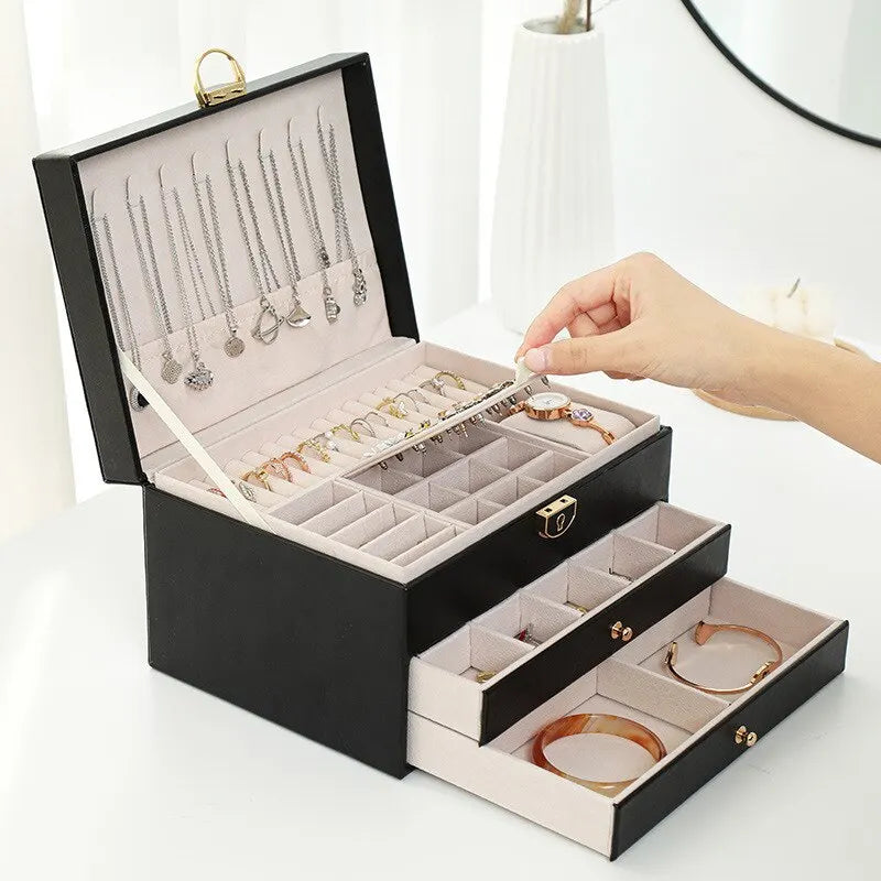 Leather Jewellery Box Large