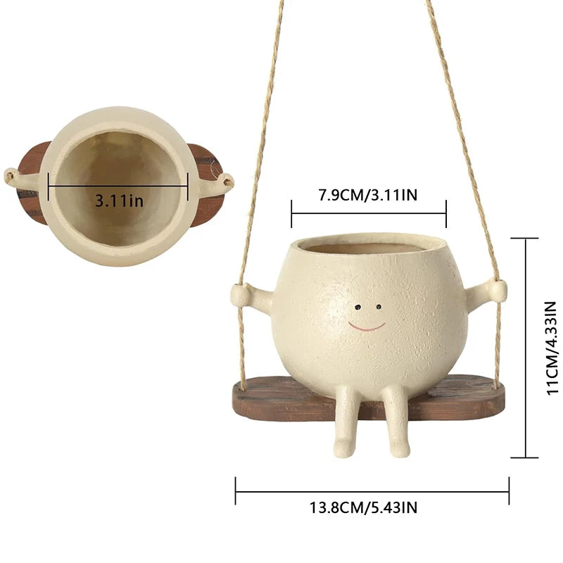 Swing Face Hanging Plant Pot