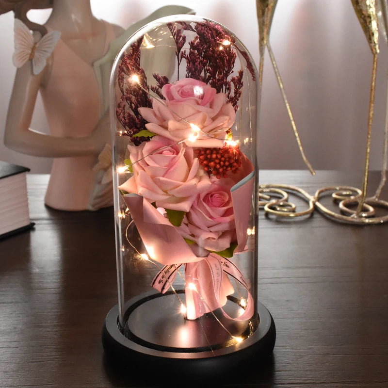 Eternal Rose Bouquet in Dome