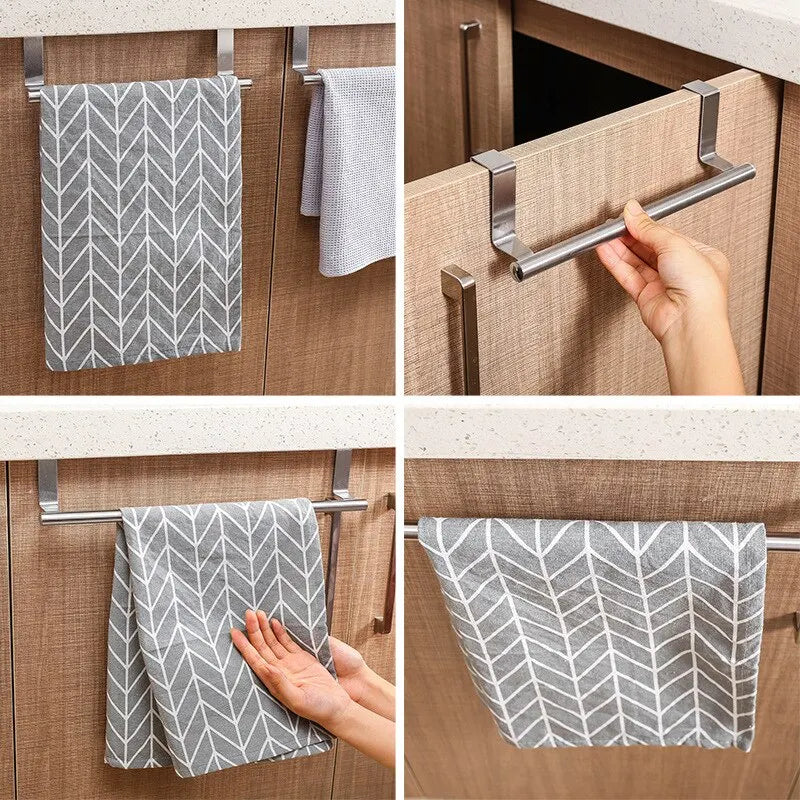 Over the Door Tea Towel Rack Kitchen
