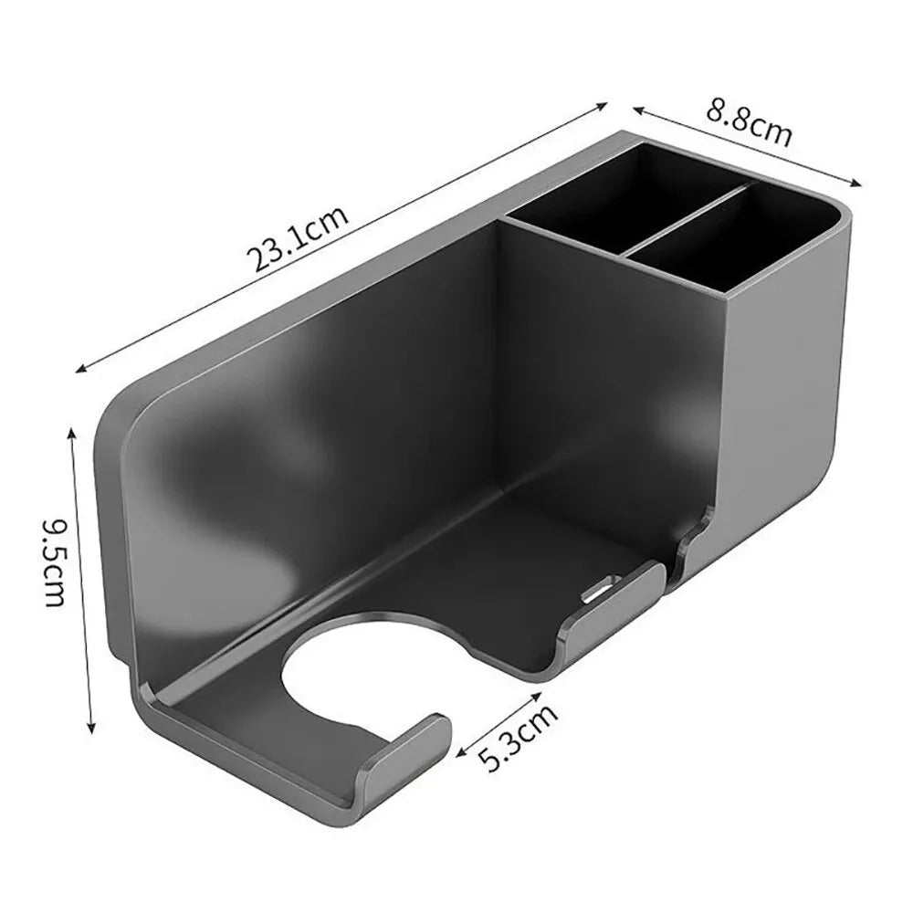 Wall Mounted Hairdryer Shaver Bathroom Storage Organizer