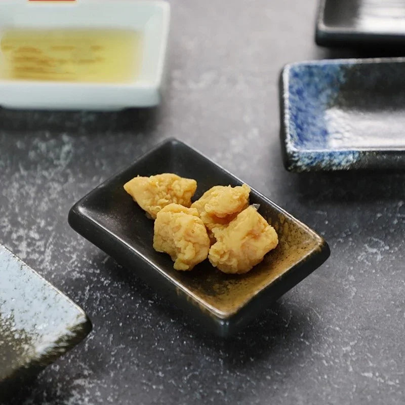 Mamezara Rectangular Small Japanese Sauce Dish