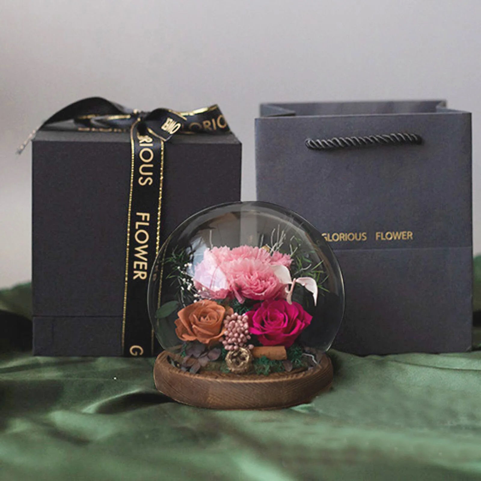 Preserved Rose in Dome
