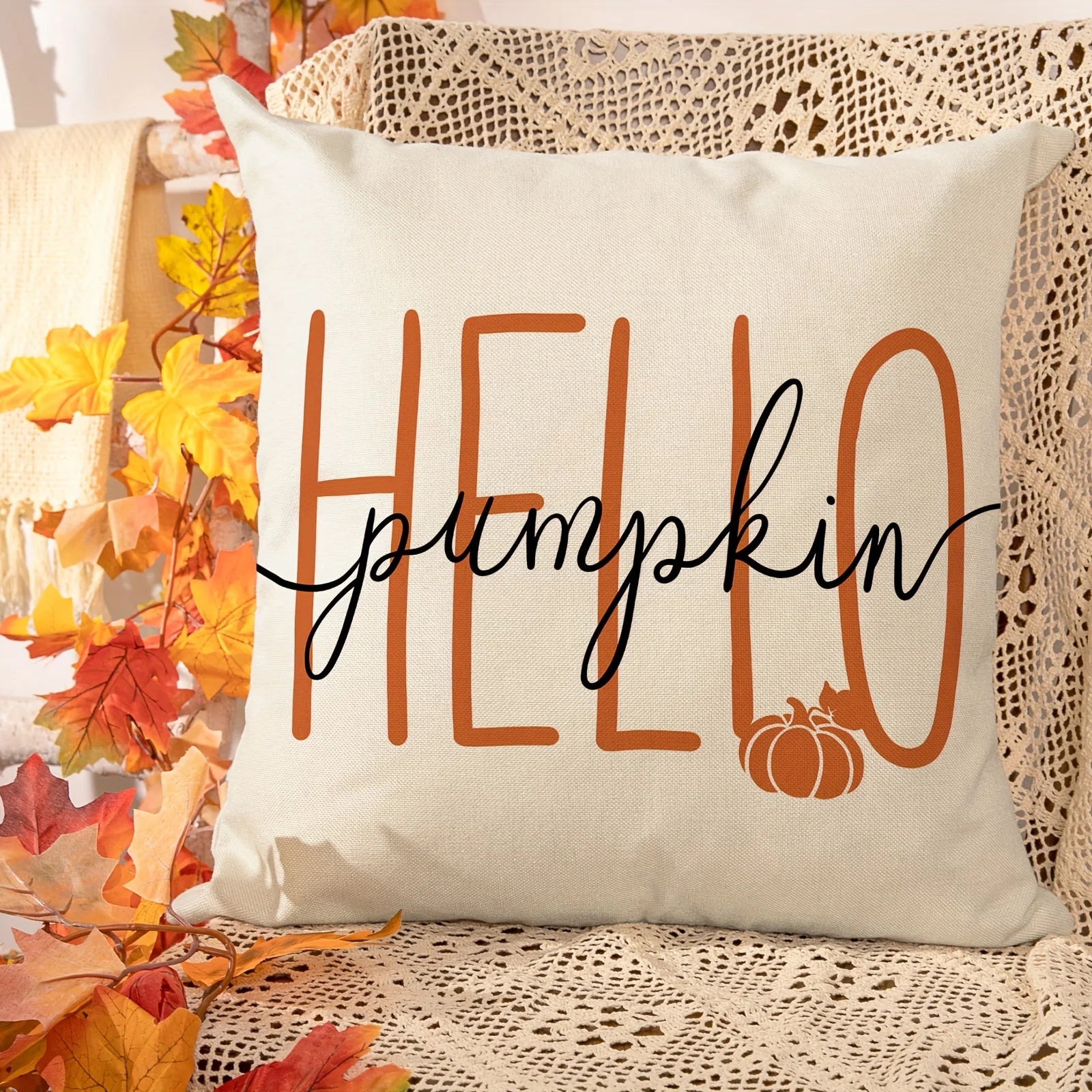 Pumpkin Autumn Pillow Cover