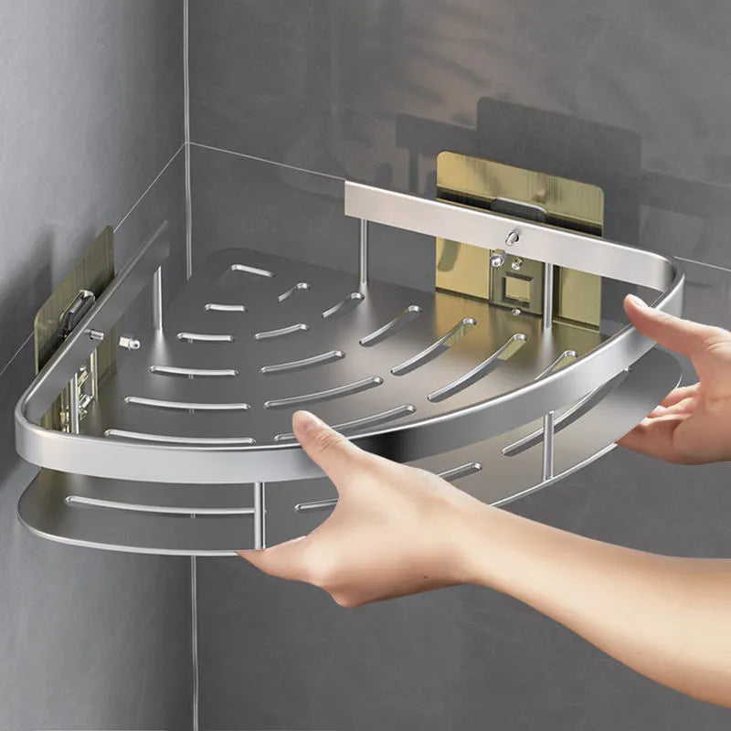 Bathroom Shower Shelf Storage No Drill
