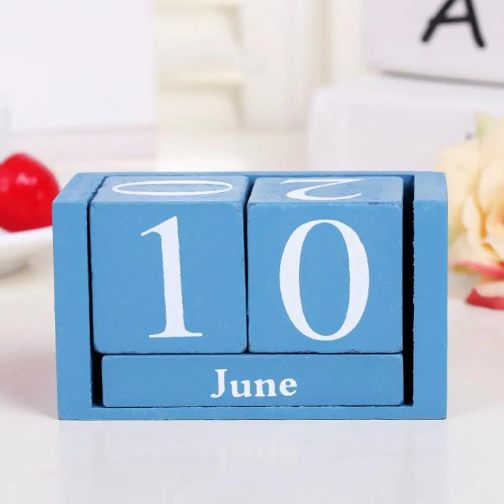 Wooden Block Perpetual Calendar