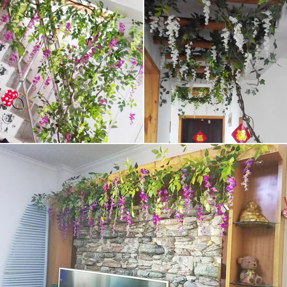 Artificial Wisteria Garlands