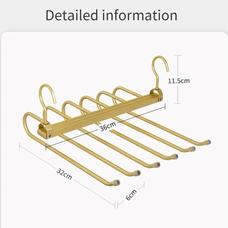 Space Saving Trouser Hanger with 6 Layers
