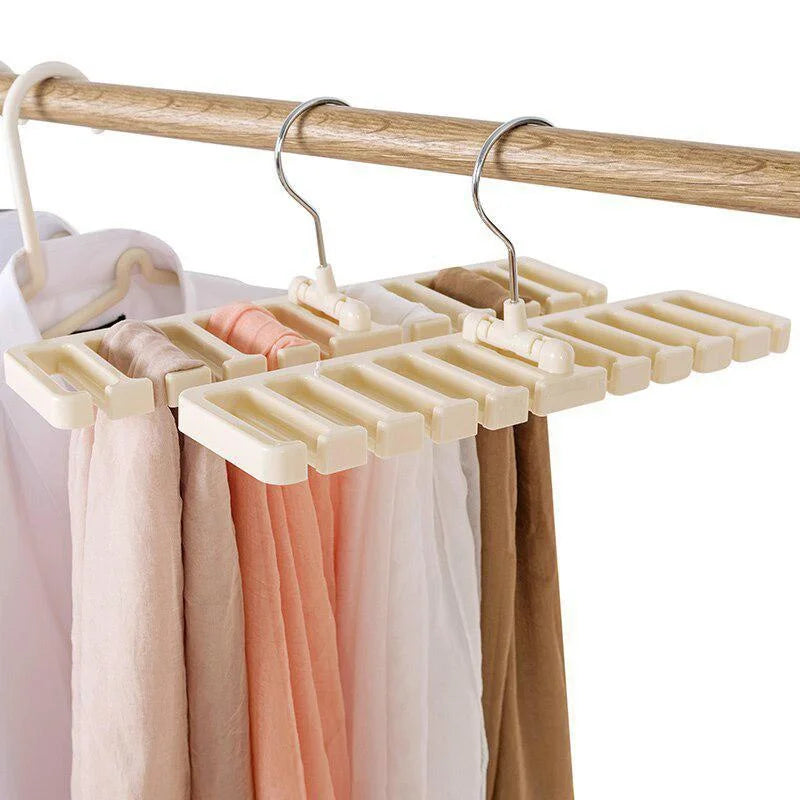 Space-saving Belt Tie Hanger with 10 Slots