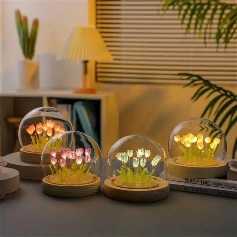 Eternal Tulips in Dome Light Ornament