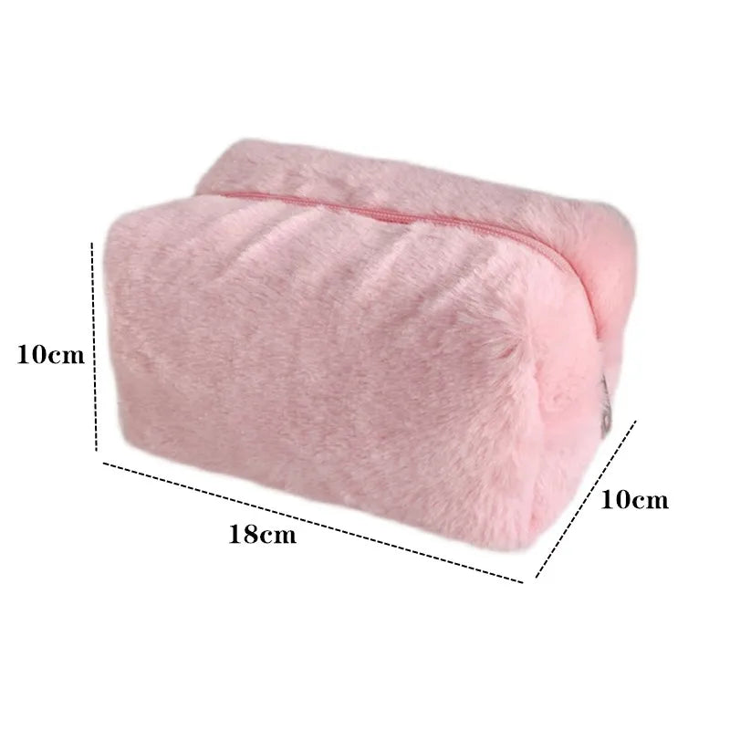Makeup Travel Cosmetic Bag Soft Fur