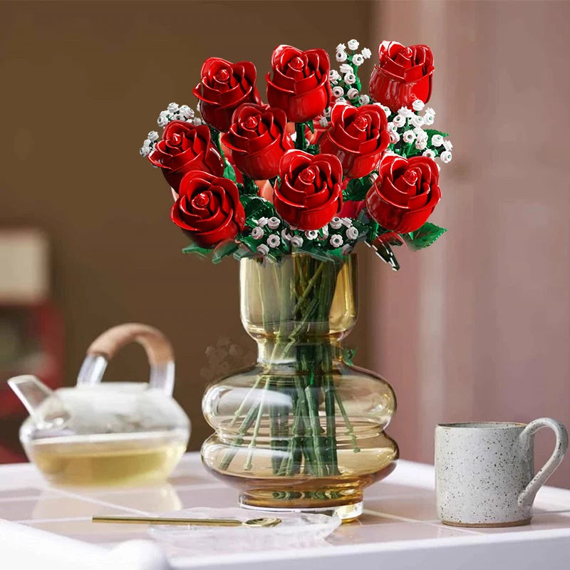 Rose Bouquet Building Set