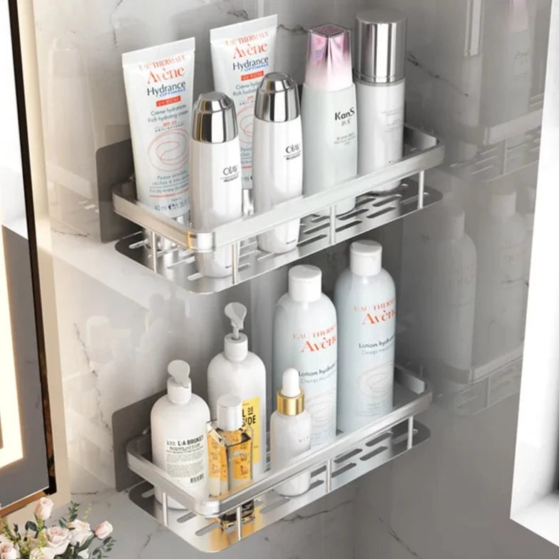 Bathroom Shower Shelf Storage No Drill