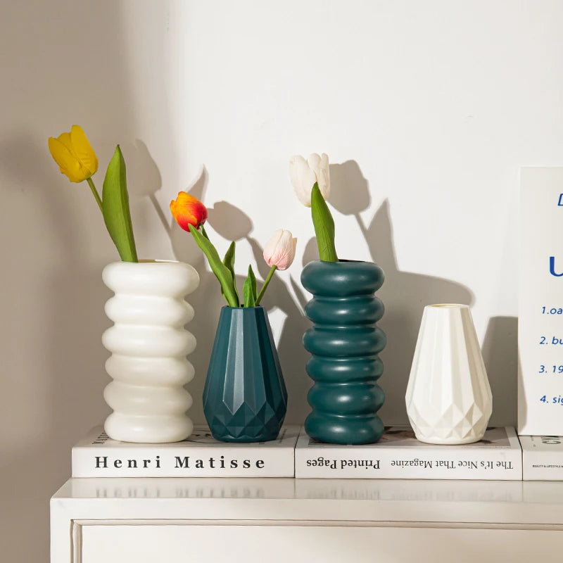 Plastic Flower Vase Nordic Inspired