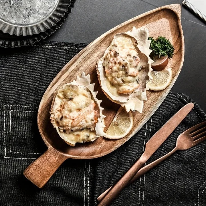 Wooden Leaf Serving Board