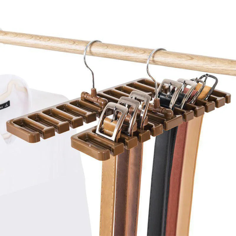 Space-saving Belt Tie Hanger with 10 Slots