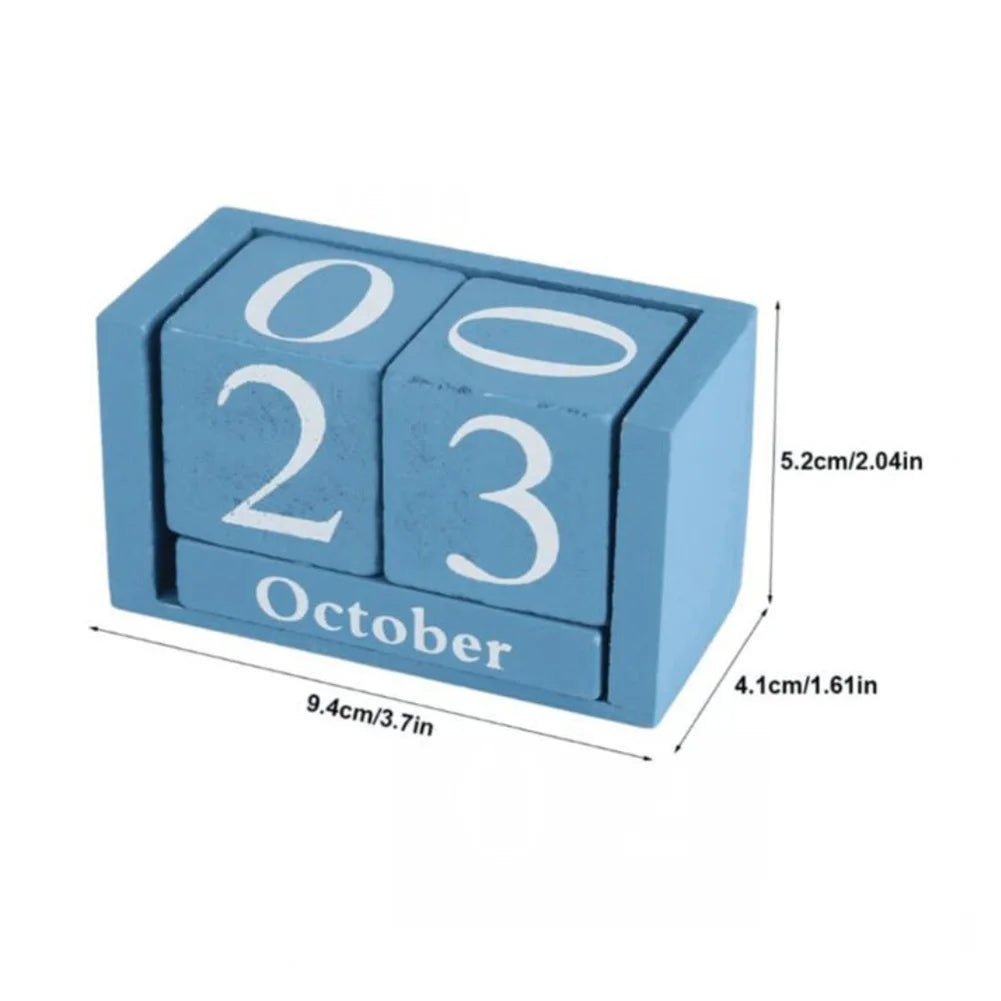 Wooden Block Perpetual Calendar