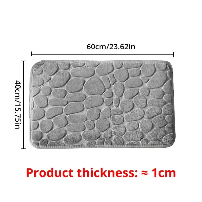 Pebble Print Memory Foam Bathroom Mat