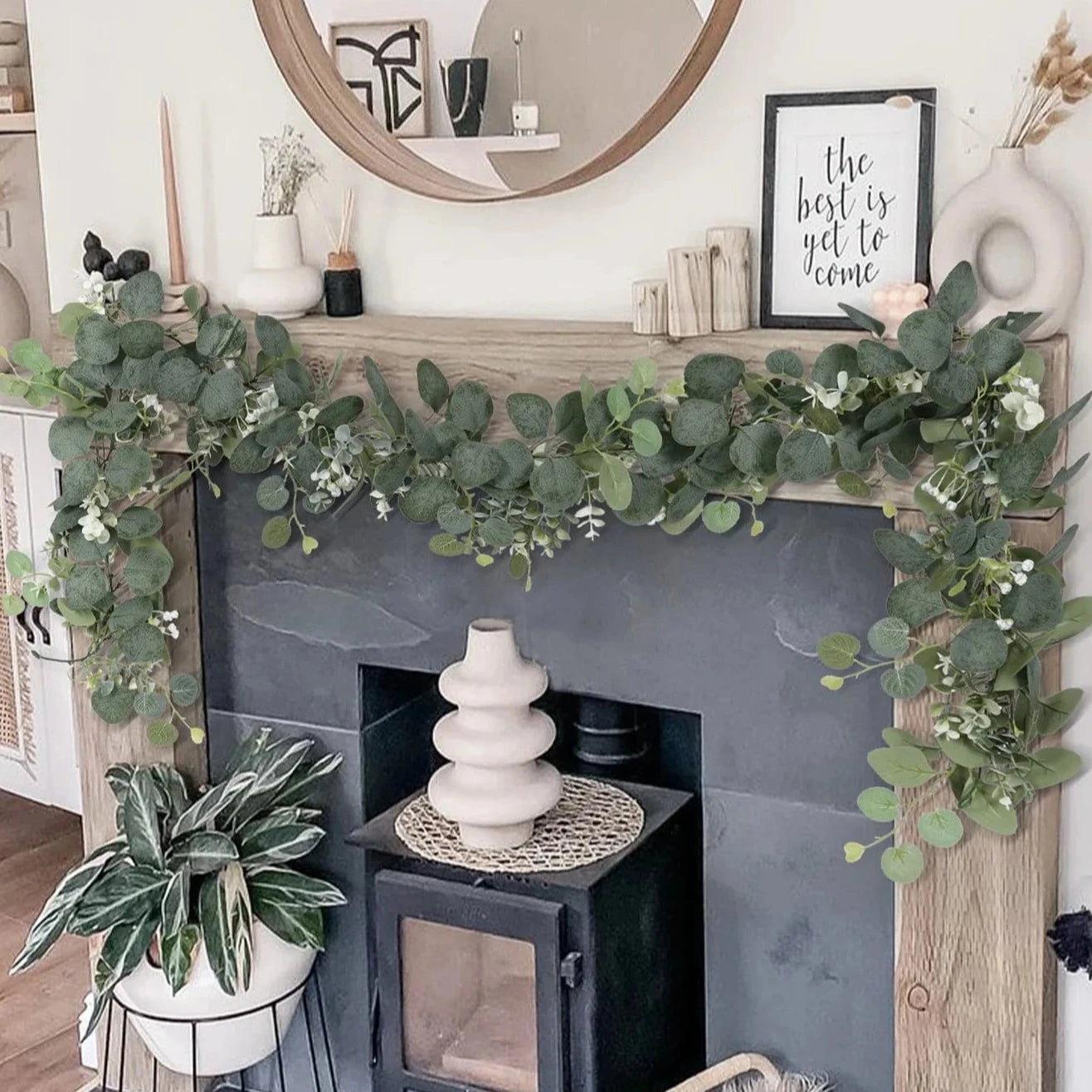 Artificial Eucalyptus Leaf Garland