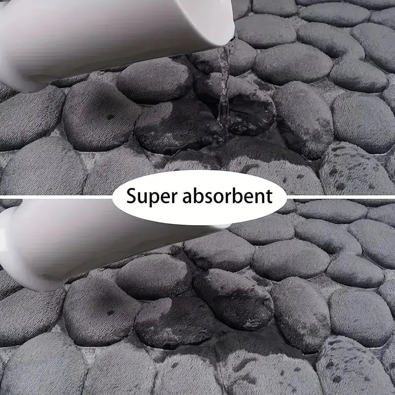 Pebble Print Memory Foam Bathroom Mat