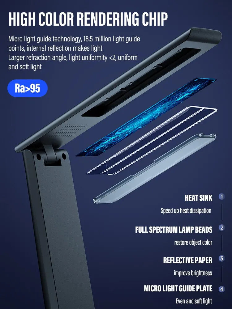 Eye Care LED Folding Desk Lamp Adjustable